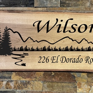 Personalized Lake House Sign: Rustic Wood Address Sign