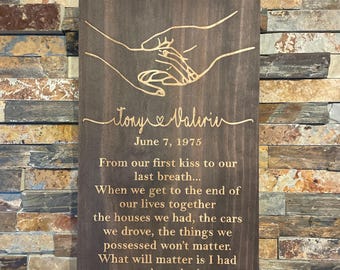 Personalized Anniversary Wooden Sign: Tree of Life, Custom Engraved