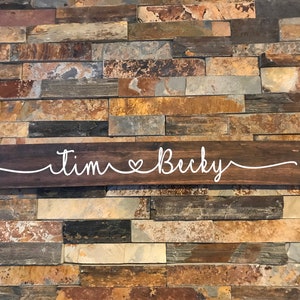 Custom sign - 1st name sign - lovers sign- personalized sign - wedding - anniversary - engagement - sign for gay couple - love matters