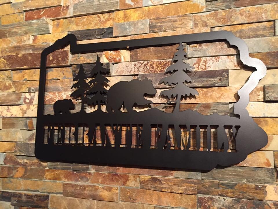 Custom Metal Sign Plasma Cut Metal Sign Bear Metal Cutout  Etsy