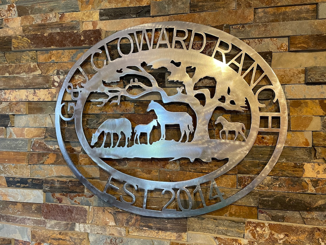 Custom Metal Sign Horse Sign Address Sign Metal Cut Out Etsy