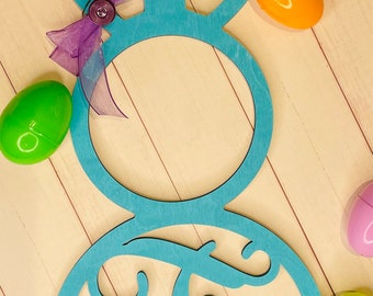 Custom Bunny Door Hanger: Personalized Easter Sign