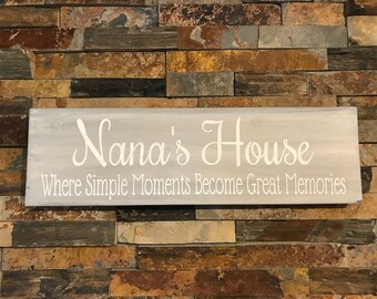 Nana's House Sign: Rustic Grandparent Gift