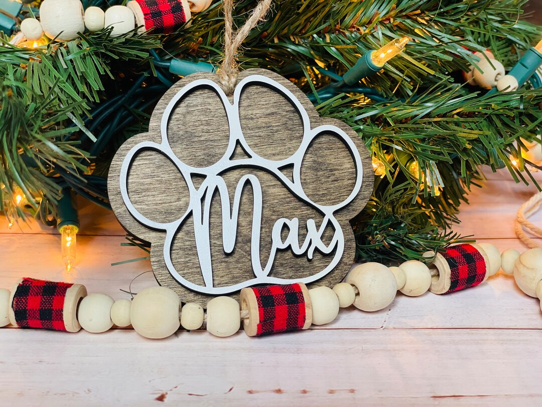 Personalized Paw Print Ornament - Dog Paw - Cat Paw - Custom 3D Pet ...