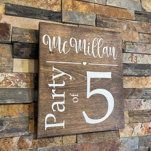 Party of Sign Party of 4 Party 0f 5 Custom Family Sign Sign for Mom ...