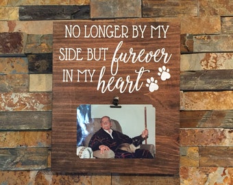 Personalized Pet Memorial Plaque: Rustic Photo Holder (9.5x11.25 in)
