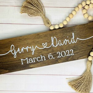 1st name sign with date - lovers sign- personalized sign - wedding - anniversary - engagement - sign for gay couple - love matters