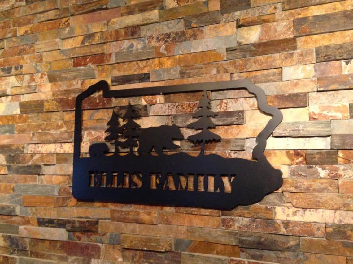 Custom Metal Sign Plasma Cut Metal Sign Bear Metal Cutout Etsy