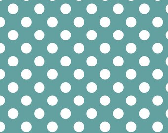 Cotton Fabric Pastel Teal Mini Polka Dot By the Yard #CT022