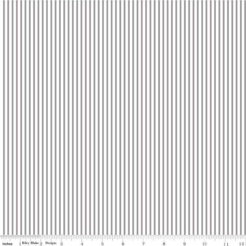 Stripe Silver Sparkle fabric by the yard Narrow Stripe SC545-Silver Riley Blake