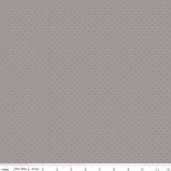 Riley Blake, Gray Swiss Dots on Gray, Tone on Tone, C790-GRAY, fabric by the yard