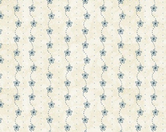 Floral Stripe Cream from Butterflies and Blooms by Gail Pam for Henry Glass, 3146-33, fabric by the yard