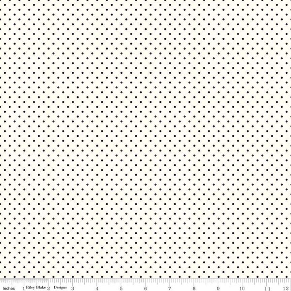 Le Creme Swiss Dot Black, by the Riley Blake Designers for Riley Blake Designs, C600-100 BLACK, fabric by the yard