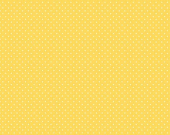 Riley Blake, White Swiss Dots on Yellow, C670-50 YELLOW, fabric by the yard