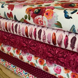 Poppies and Plumes Fabric Bundle by Lila Tueller for Riley Blake Designs, fabric by the yard