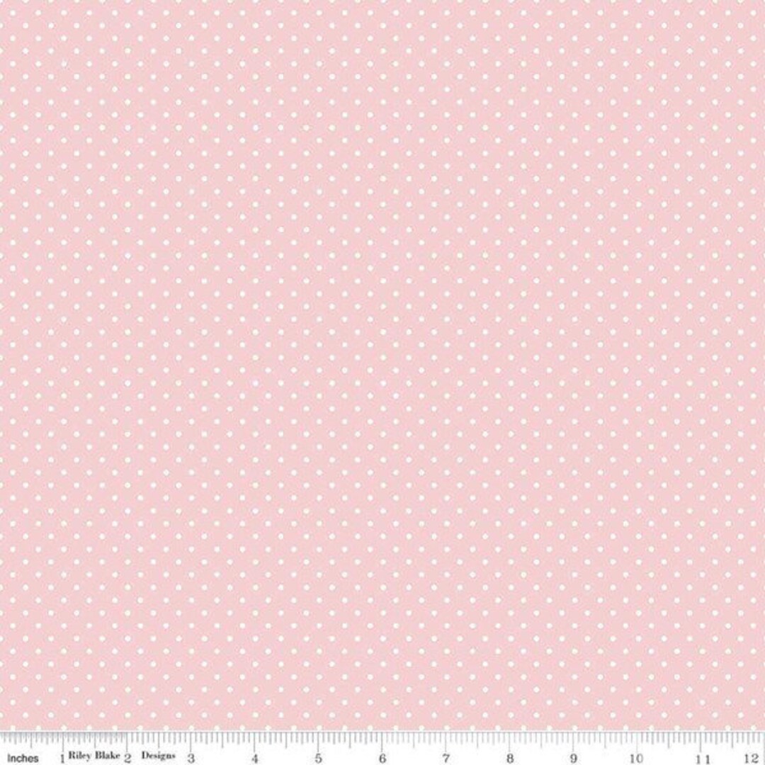 Riley Blake, White Swiss Dots on Baby Pink, Fabric by the Yard - Etsy
