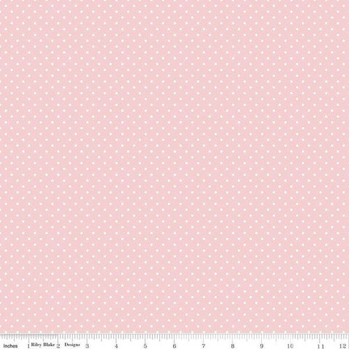 Riley Blake White Swiss Dots on Baby Pink Fabric by the Yard - Etsy