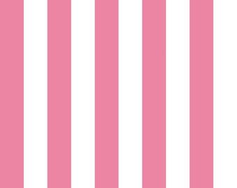 Riley Blake 1" Wide Stripes, Hot Pink and White, fabric by the yard