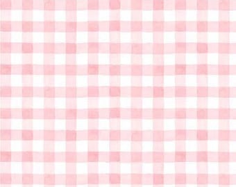 Icy Gingham Pink from Baked with Love by Louise Nisbet for Michael Miller Fabrics, DC11033-PINK-D, fabric by the yard