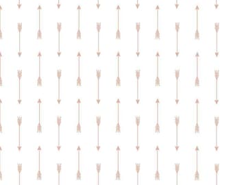 Arrows, Rose Gold, Sparkle Gold Basics, Riley Blake Designs, SC465 ROSEGOLD, fabric by the yard