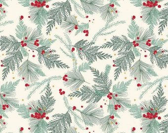 Old Fashioned Christmas Main Cream from Old Fashion Christmas by My Mind's Eye for Riley Blake Designs, fabric by the yard