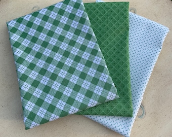 Green Fabric Bundle, fabrics designed by Lori Holt from Bee in My Bonnet, Riley Blake Designs, fabric by the yard