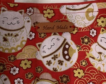Lucky Cat Tote Bag and coin purse