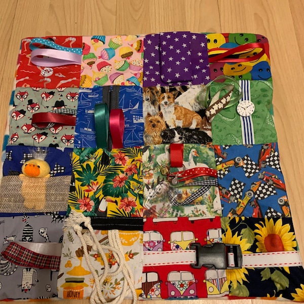 Dementia Alzheimer's Fidget Blankets Handmade