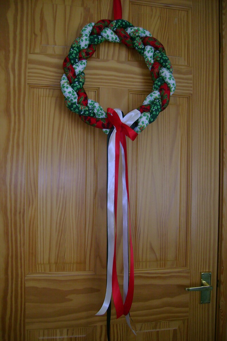Christmas plaited wreaths