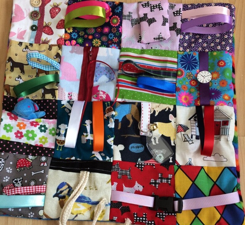 Dementia Alzheimer's Fidget Blankets Handmade | Etsy