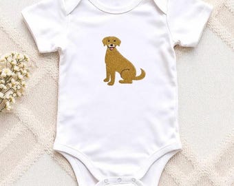 Embroidered Labrador Baby Bodysuit – Custom Dog Lover Gift