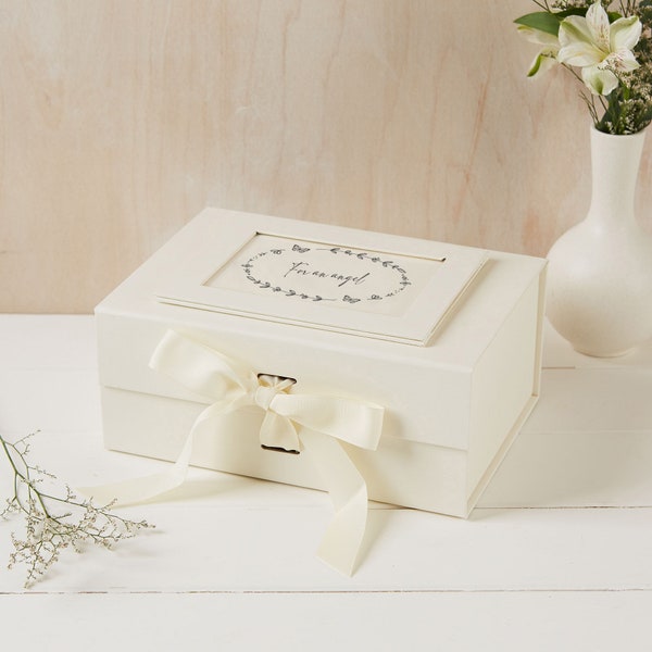 For an Angel Memory Keepsake Box - Funeral, Memorial, Bereavement, Sympathy Gift
