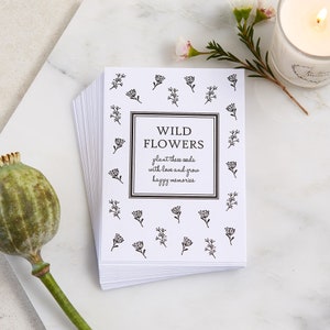 Wildflower Seed Packet Funeral Favour Envelopes (Unfilled) - Remembrance, Condolence, Memorial, Celebration of Life