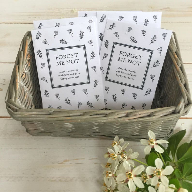 10 Filled Seed Packet Funeral Favours UK Etsy UK