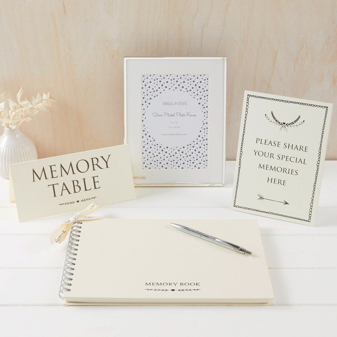 A4 Ivory Funeral Memory Book Collection Create a Beautiful Memory Table