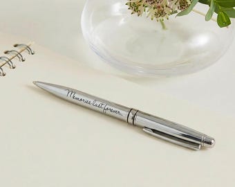 Bolígrafo "Recuerdos para siempre": ideal para libros de visitas funerarios, memoriales, condolencias, mesas de recuerdos, recuerdos y regalos.