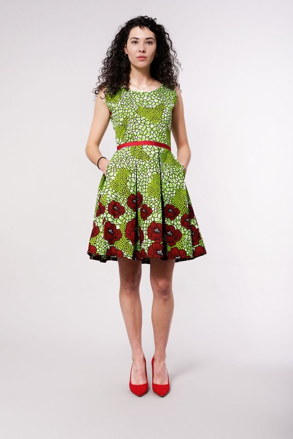 neon green summer dress