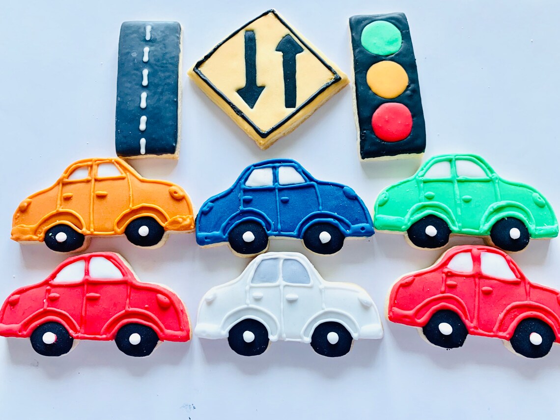 Target Vehicle Cookies Car Birthday Cookies,baby Shower Car Cookies, Police Car Cookies ...