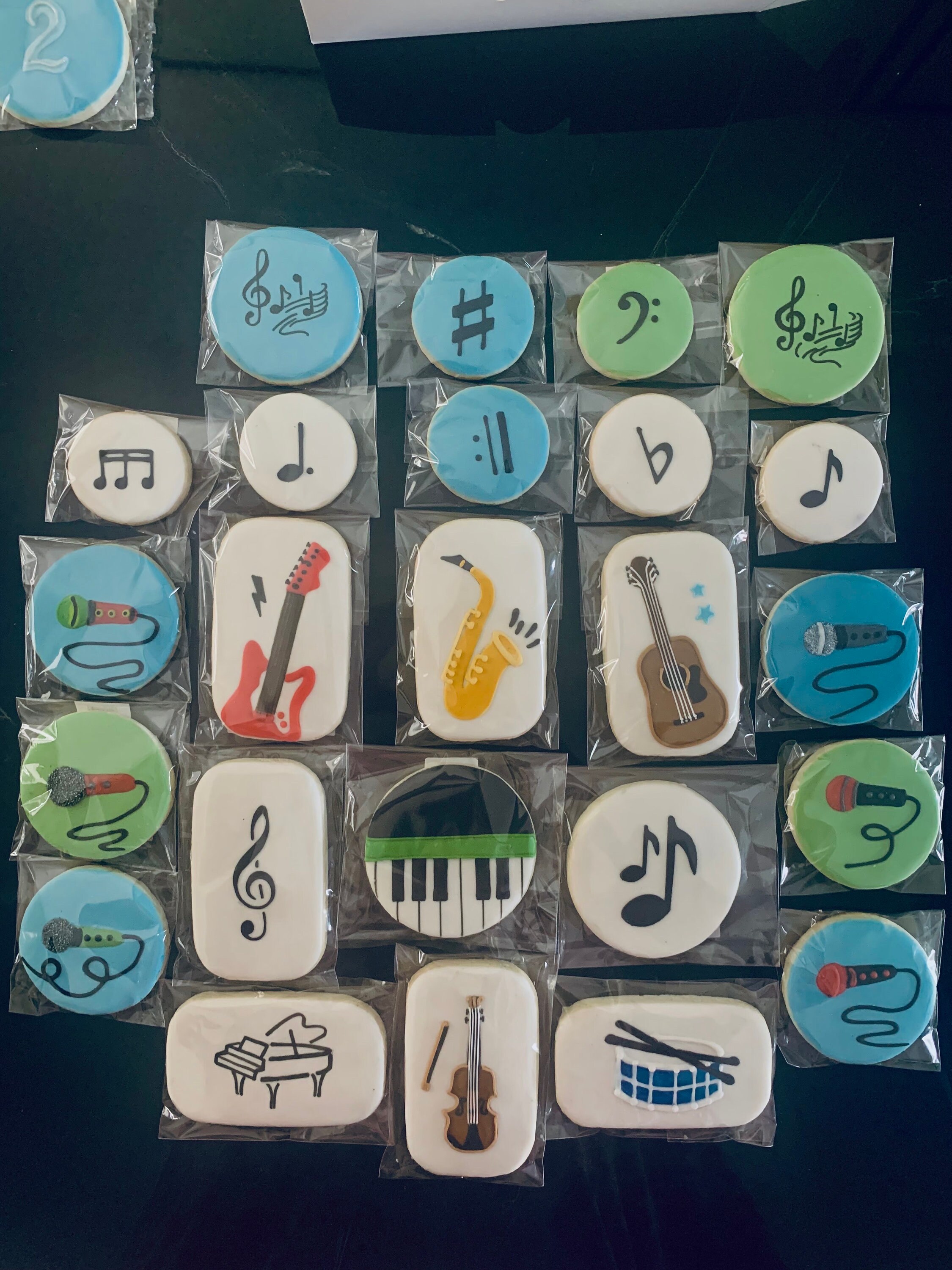 Music Concert Sugar Cookies, Music Instruments, Violin, Piano, Guitar ...