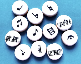 Mini Music Notes Sugar Cookies - Sweet Harmony In Every Bite.      Half Pound.