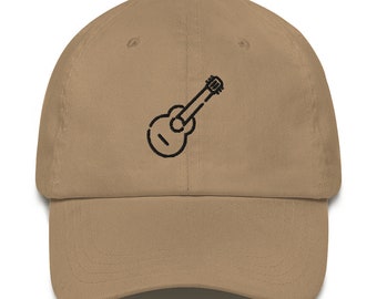 Guitar Graphic Embroidered Dad hat