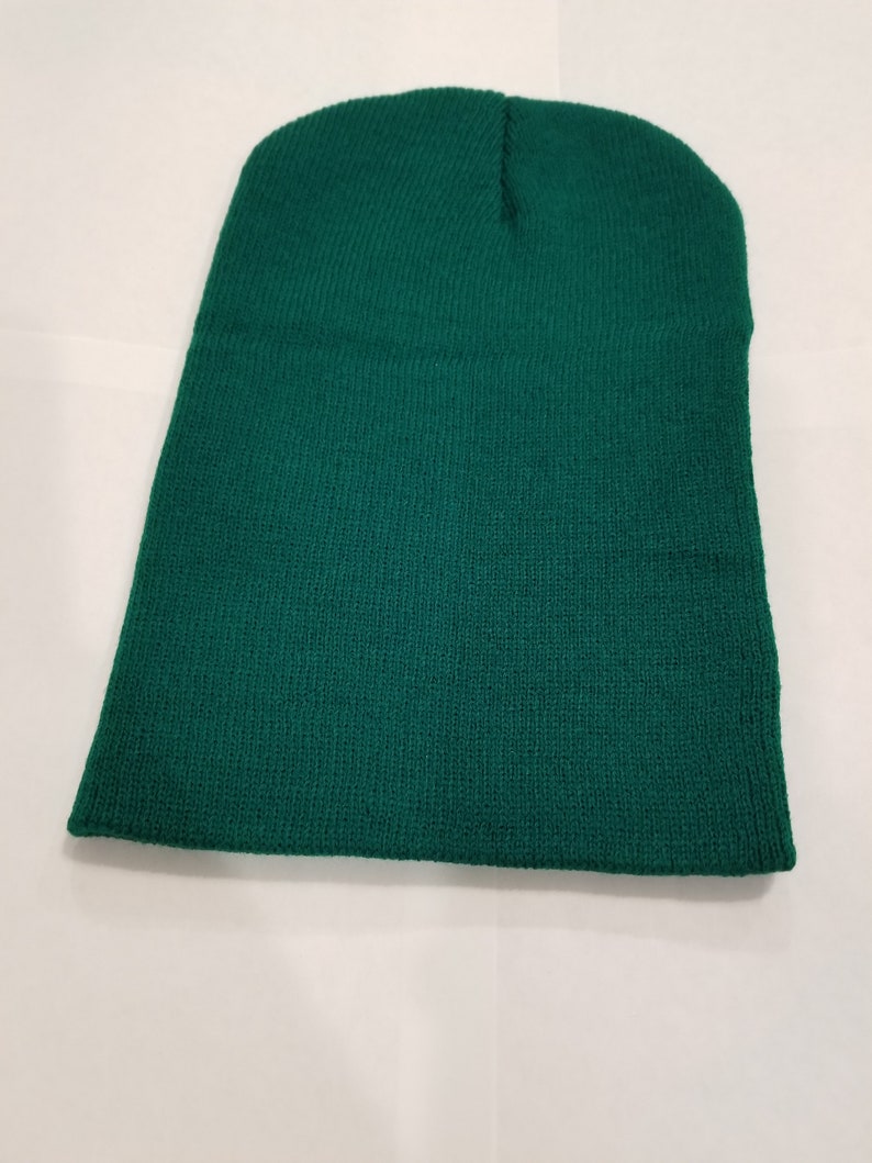 Solid Dark Green Unisex Winter Beanie