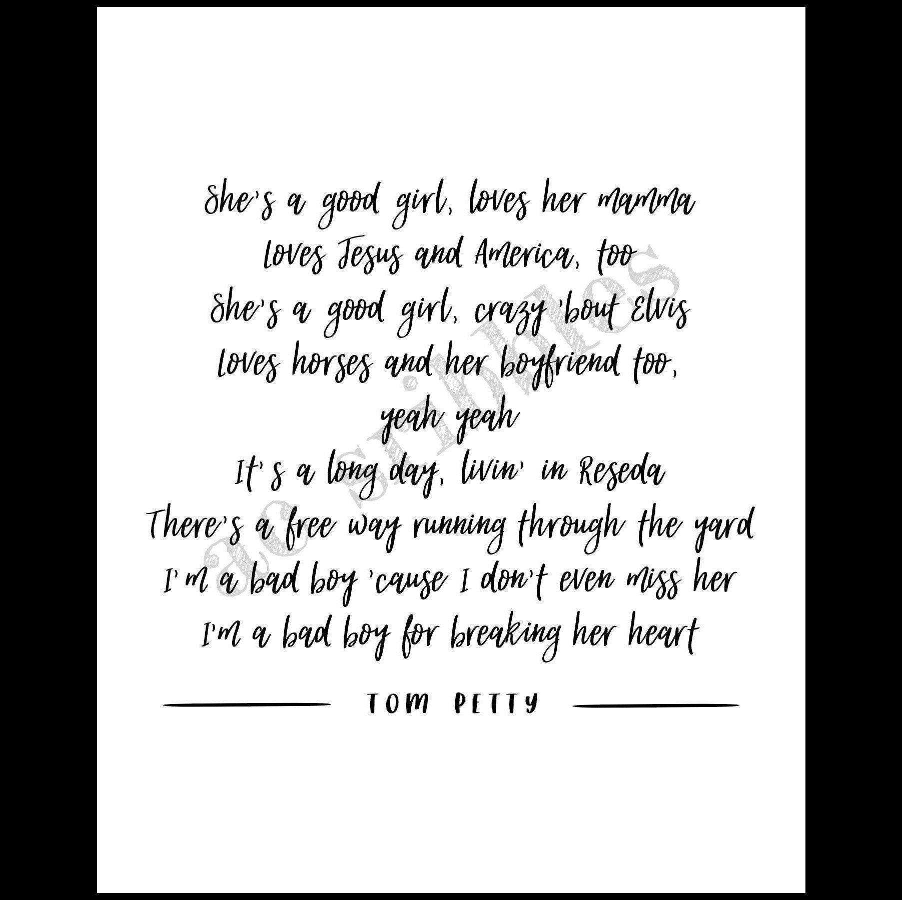 DIGITAL DOWNLOAD Free Fallin' Free Fallin' Lyrics Tom Petty Lyrics ...