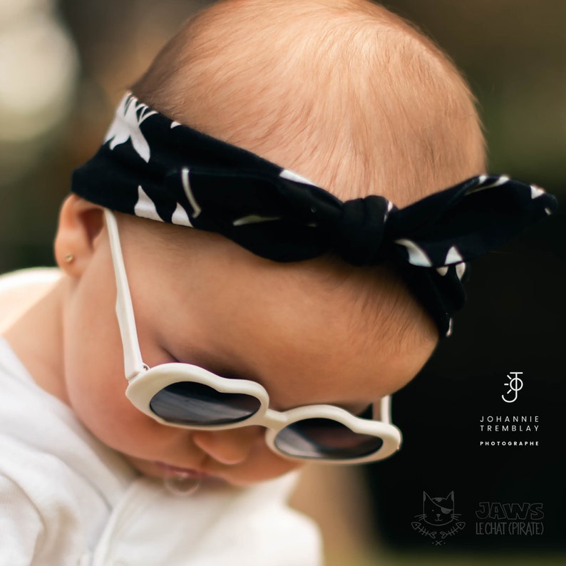 Coral SALE INVENTAIRE Headband 6-12 MONTHS Cool Cat