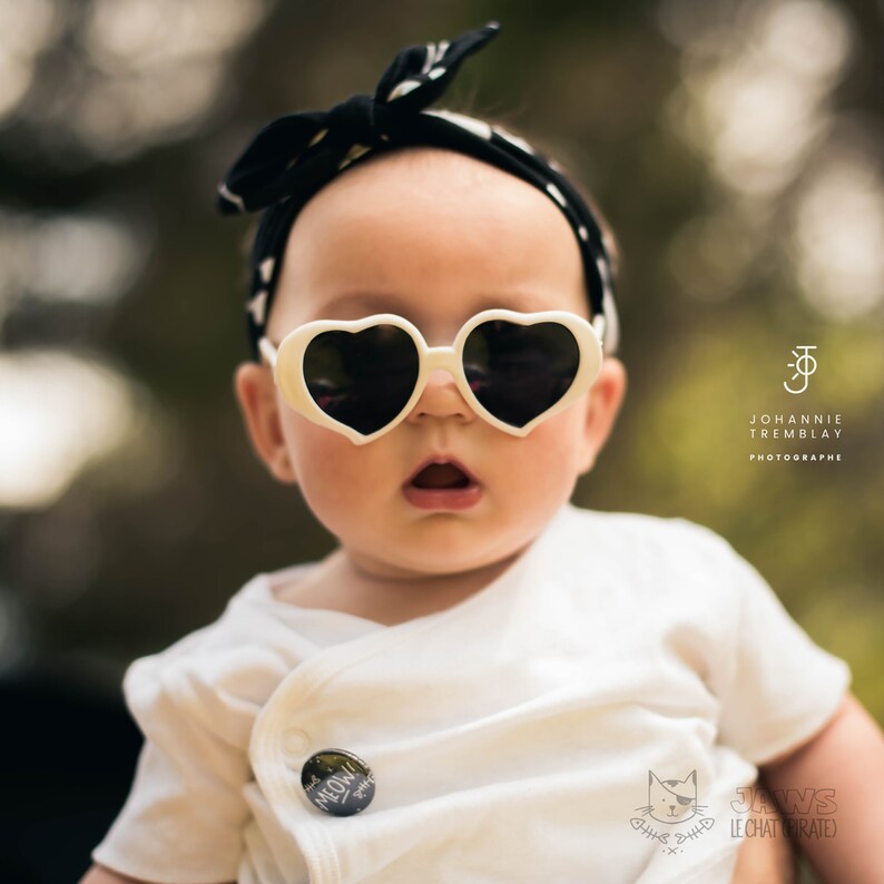 Coral SALE INVENTAIRE Headband 6-12 MONTHS Cool Cat