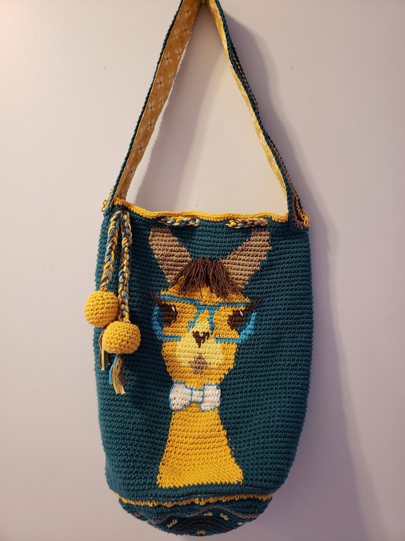 crochet llama purse