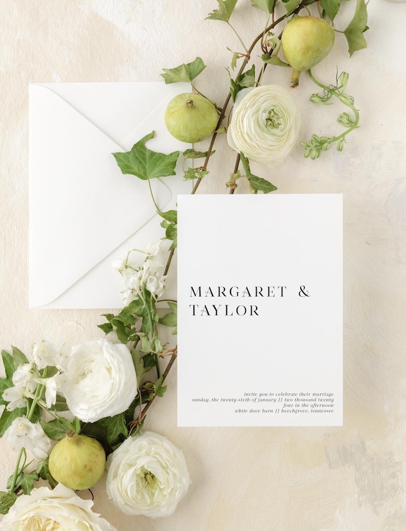 Inviation Clean Design Modern Wedding Invitation | Simple Invitation | Minimalistic Wedding ...