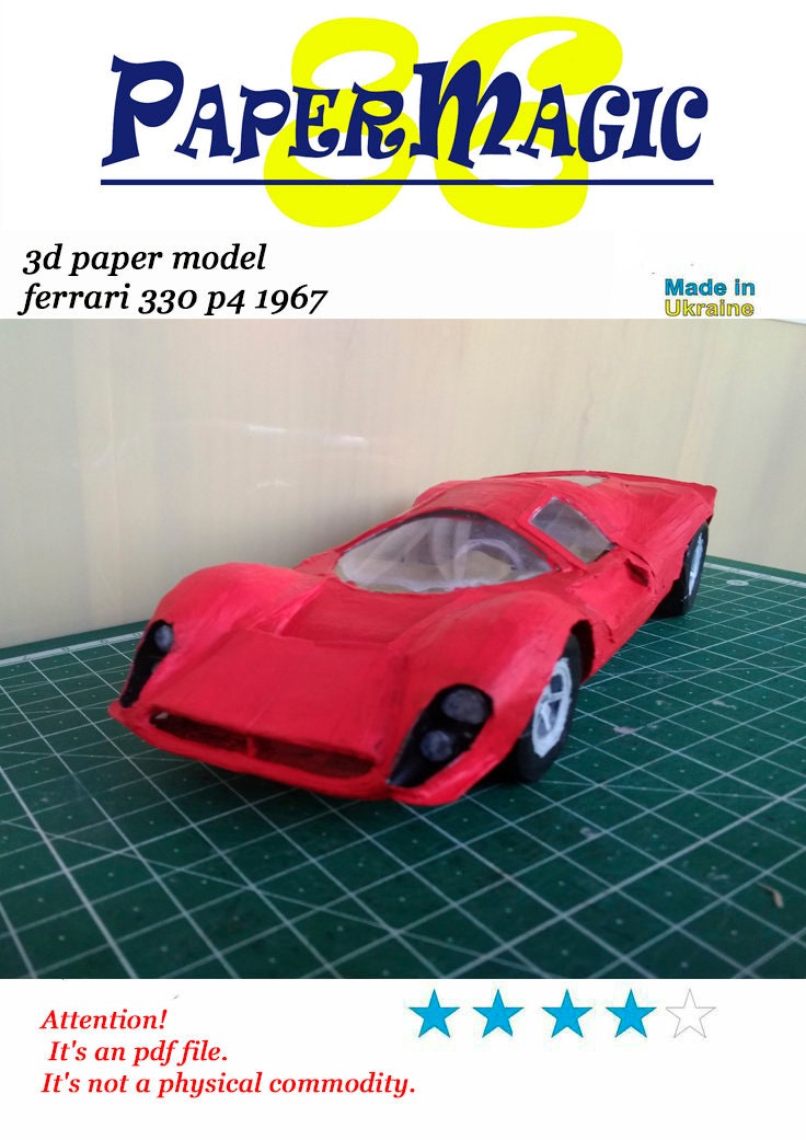 Paper Model Kitferrari 330 P41967 papercraft 3D Paper Craft - Etsy