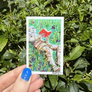 Cavaliere che legge - Stampa ACOTAR: Miniatura fantasy medievale (5,3 x 8,4 cm)
