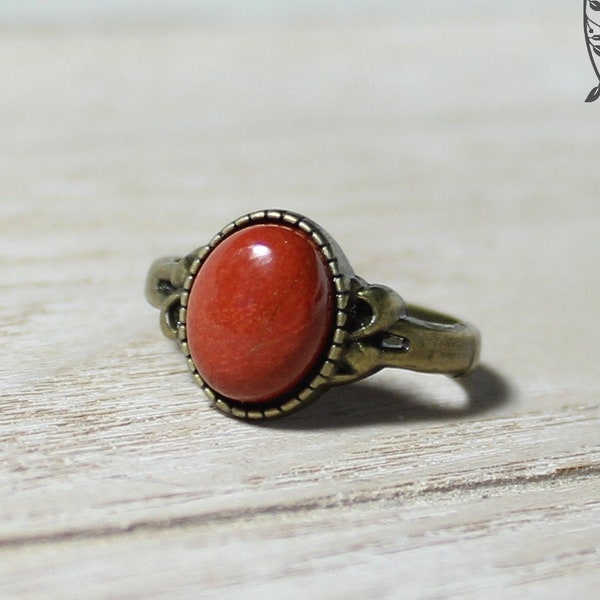 Ring Roter Jaspis Vintage-Look